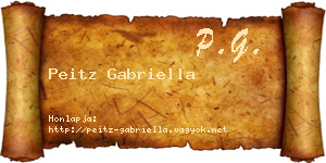 Peitz Gabriella névjegykártya